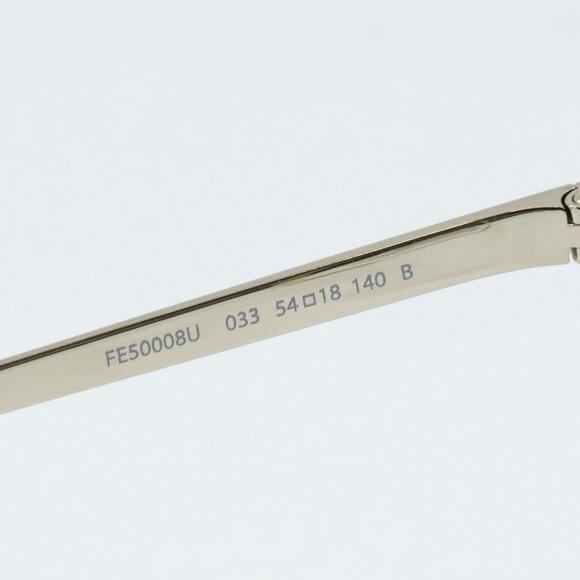 Fendi FE50008U 033 Eyeglasses Light Gold 54mm Round Frame - Picture 8 of 11